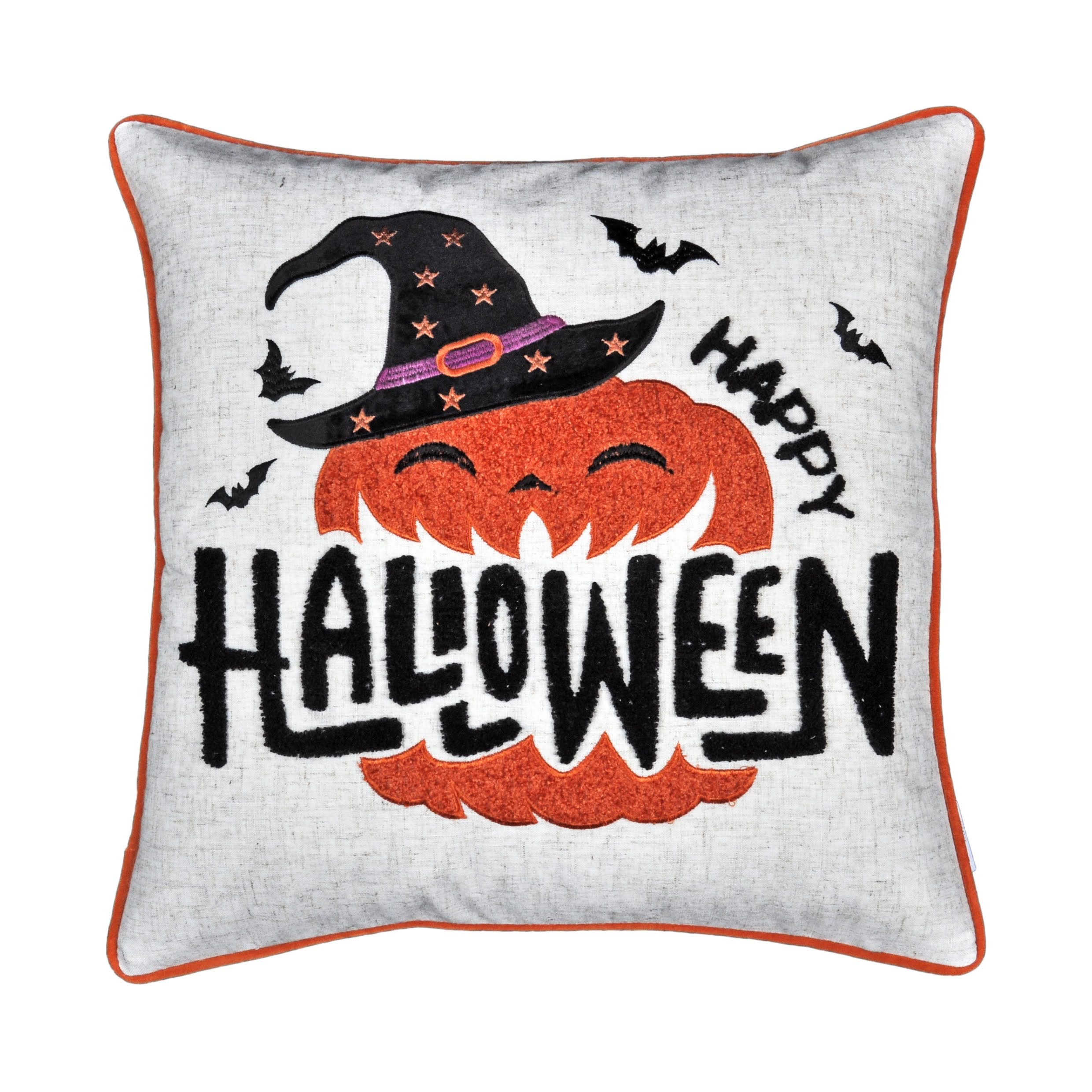 Happy Halloween Pumpkin Witch Throw Pillow Set Of 2 20X20 Inch