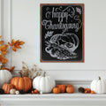 14 Holiday Inspired Framed Happy Thanksgiving Chalkboard Wall Art