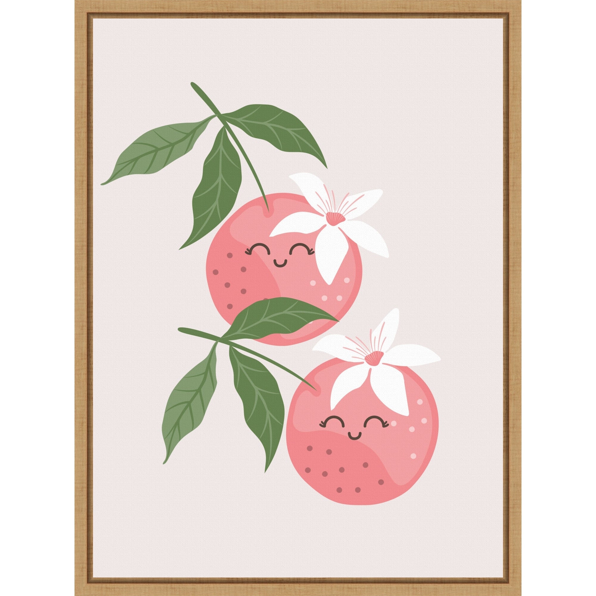 Happy Fruit By Mathieu Jeuf Framed Canvas Wall Art