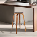 Armen Living Harbor 26 Mid Century Swivel Counter Height Backless Barstool