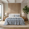 Harbor House Catalina Botanical 3 Piece Jacquard Cotton Gauze Quilt Set