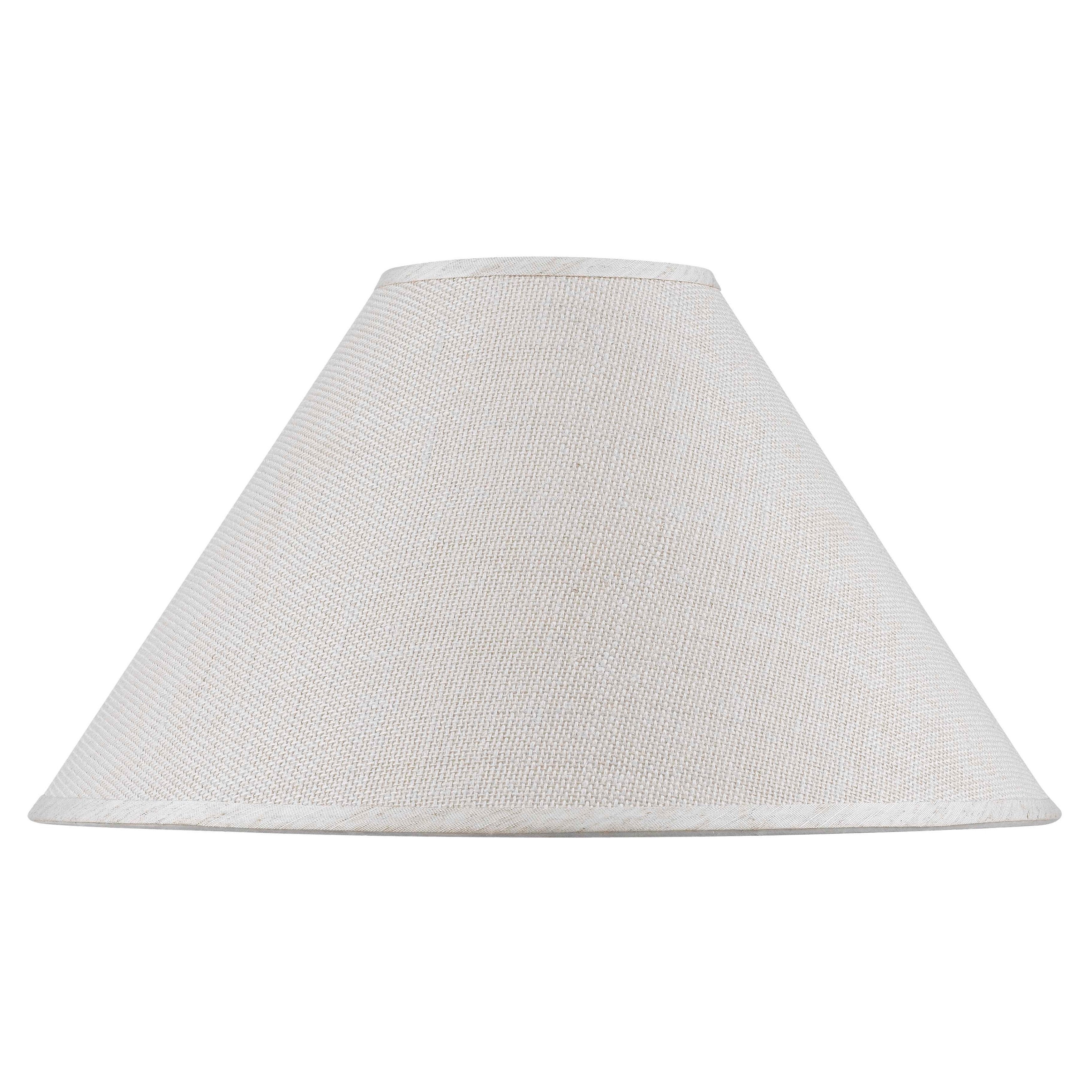 White Hardback Fine Burlap Shade