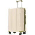 Hardshell Luggage Lightweight Durable Abs Suitcases With Double Wheels Expandable 24 Inch Checked Travel Luggage
