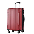 Hardshell Luggage Lightweight Durable Abs Suitcases With Double Wheels Expandable 24 Inch Checked Travel Luggage