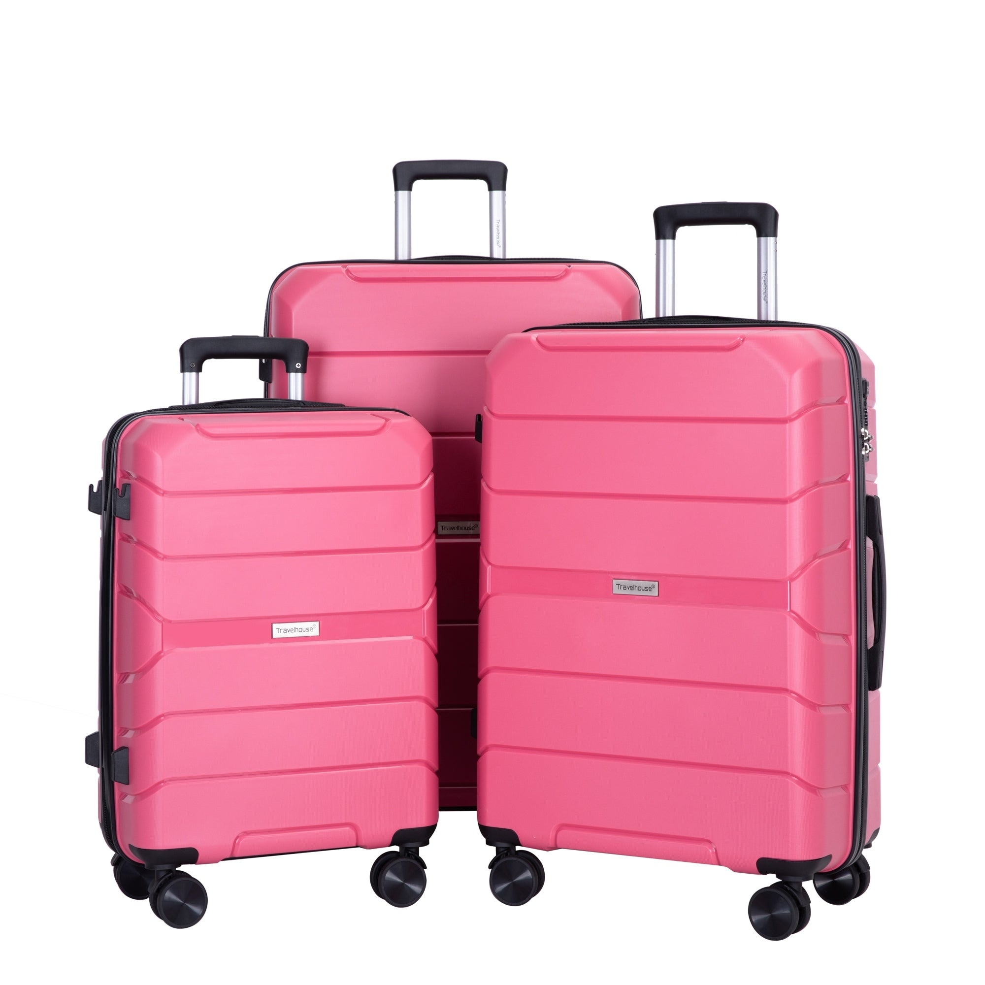 Hardshell Suitcase Spinner Wheels Pp Luggage Sets Lightweight Durable Suitcase With Tsa Lock 3 Piece Set 20 24 28