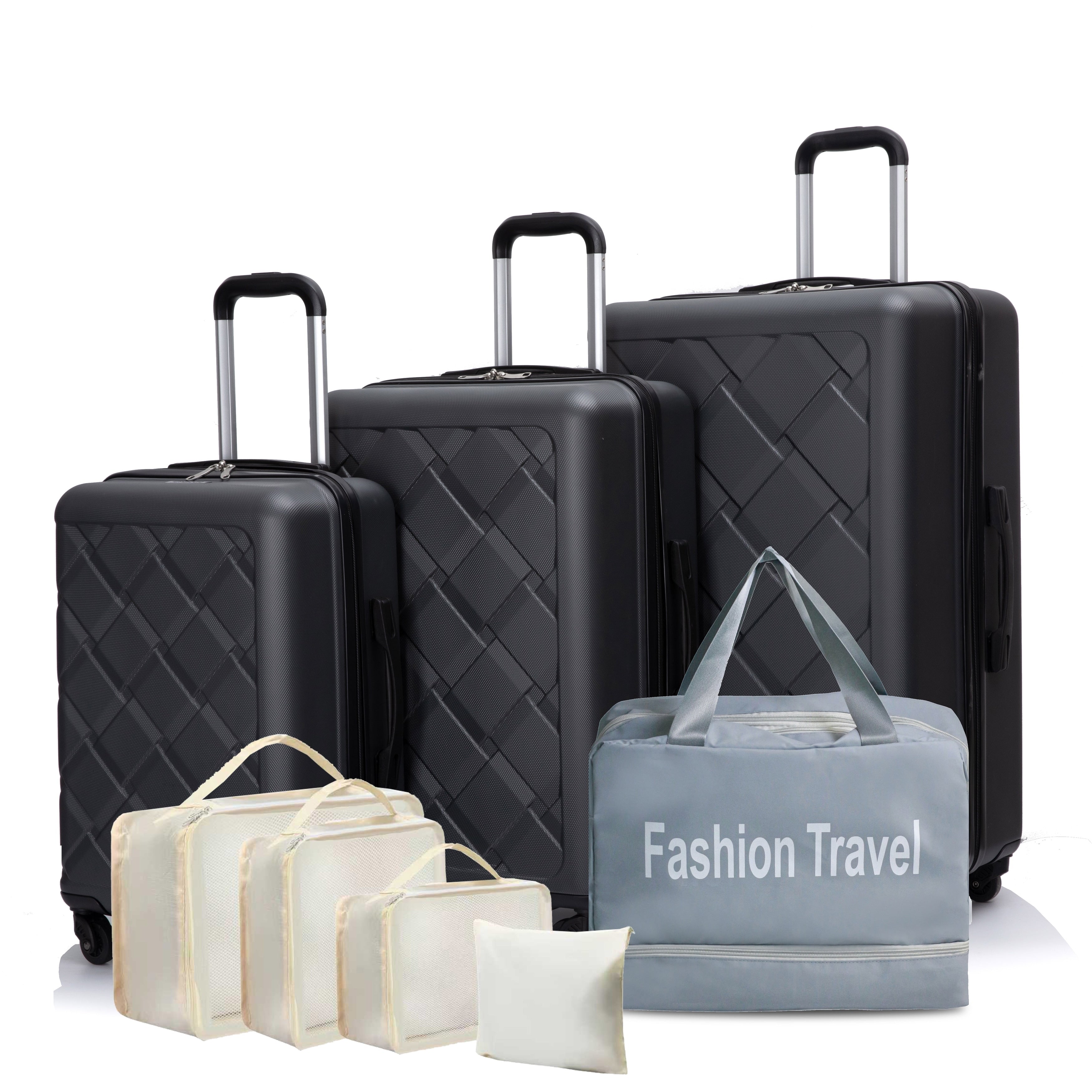 Hardshell Suitcase With Spinner Wheels Abs Luggage Sets Lightweight Durable Suitcase