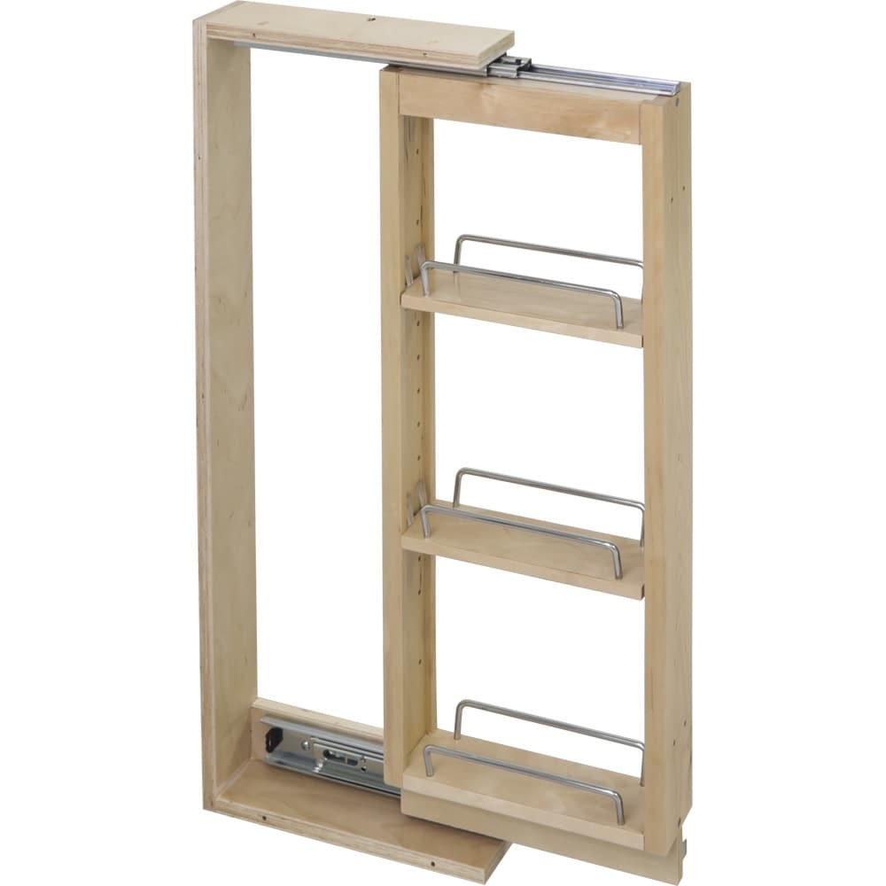 Hardware Resources Wfpo330 30 Inch Tall 3 Inch Wide Base Filler Pull Out Organiz Natural