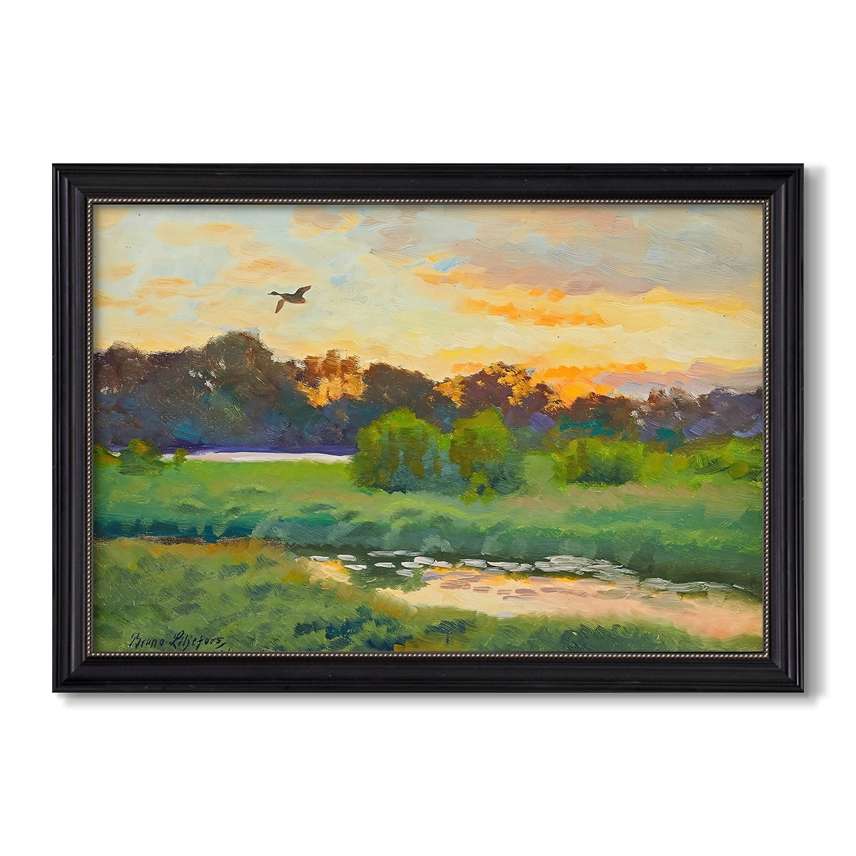 Hare In Winter Landscape 1905 Bruno Liljefors Custom Framed Canvas