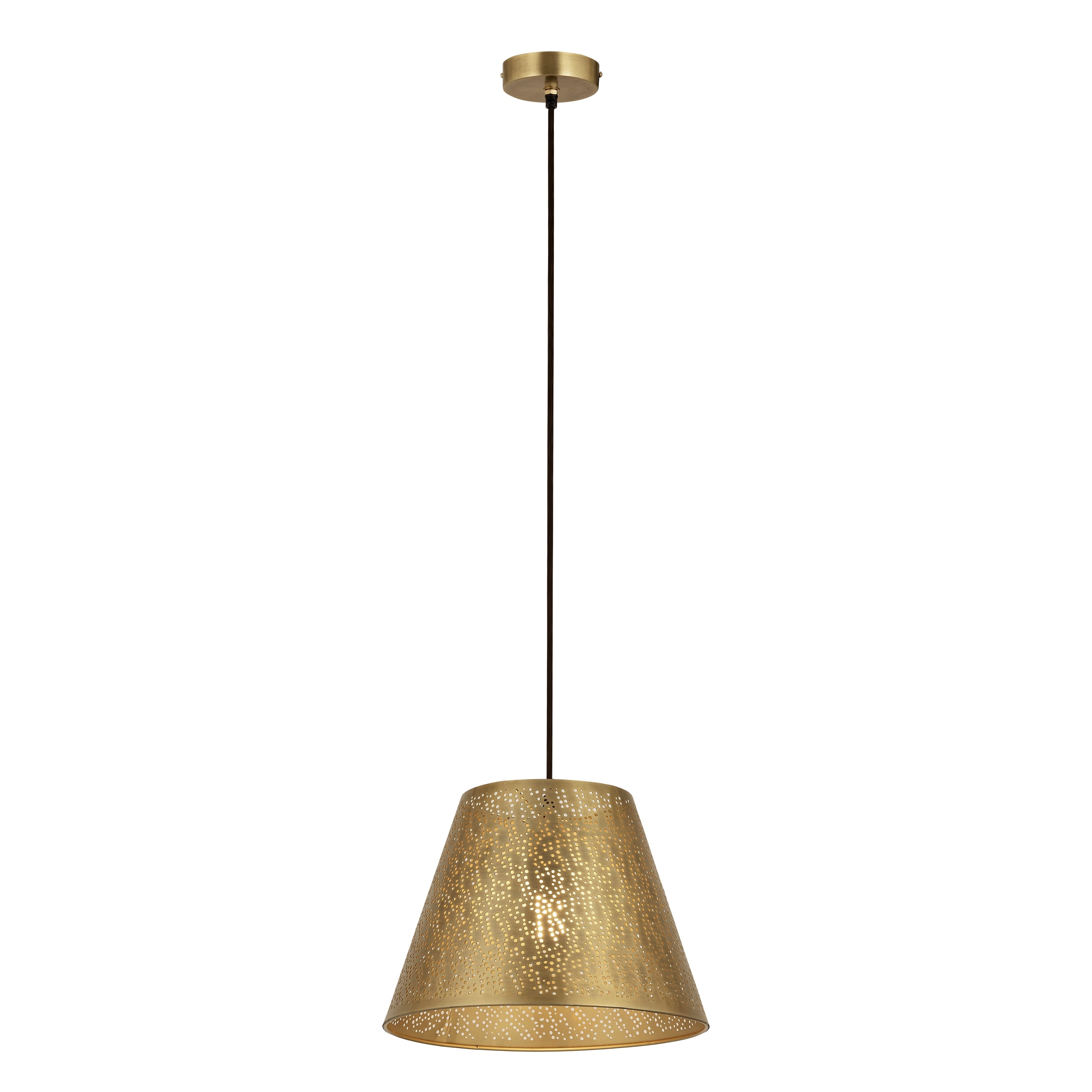 Hargen 15 Inch Wide 1 Light Pendant In Antique Brass 15In W X 15In D X 11In H