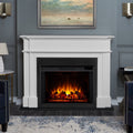 Harlan White Finish Electric Grand Fireplace By Real Flame