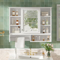 Harlow Modern Wall Mounted 2 In 1 Mirror Cabinet With Adjustable Shelves Soft Closing Hinges And Open Storage By Gdfstudio
