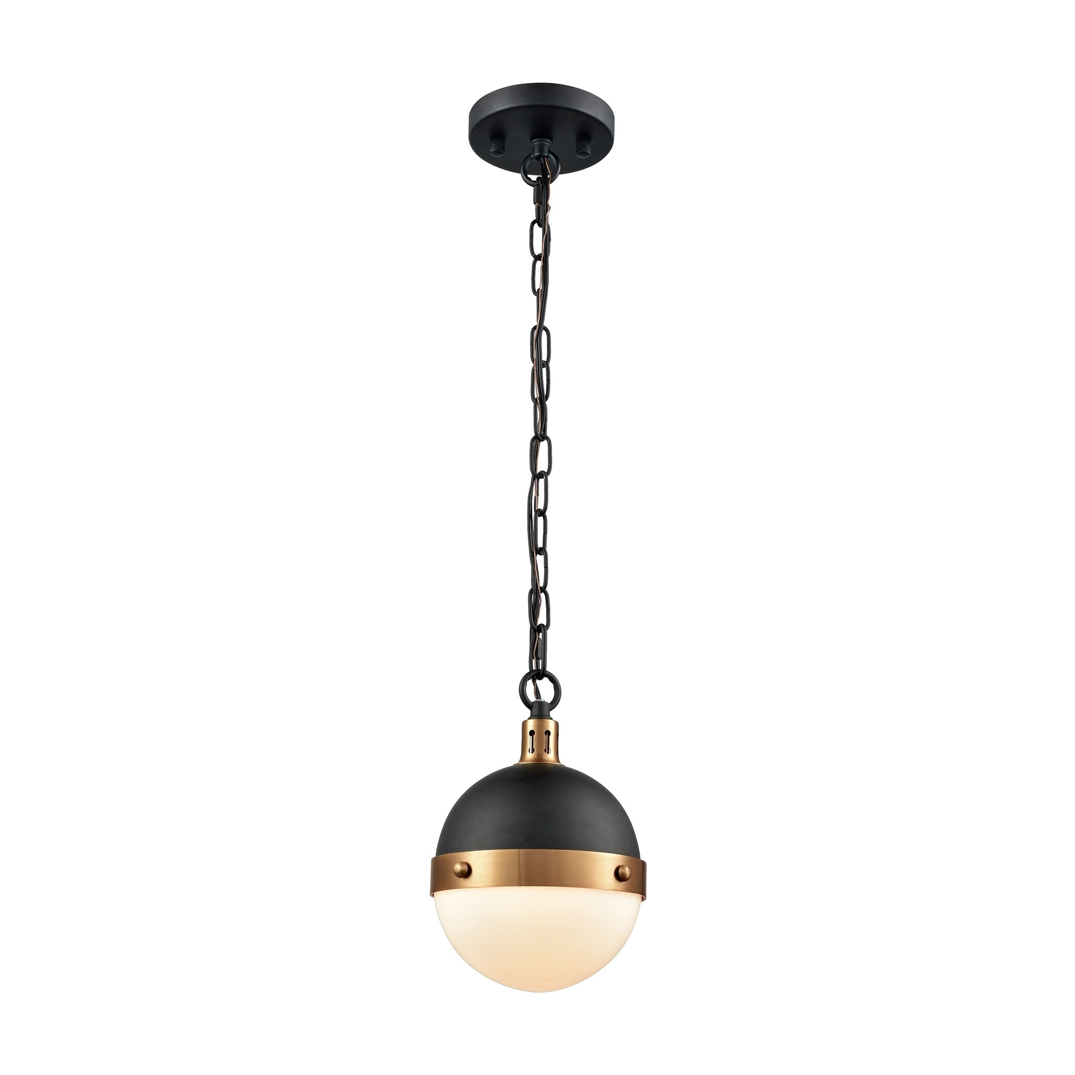 Harmelin 7 Inch Wide 1 Light Mini Pendant In Matte Black 7In W X 7In D X 10In H