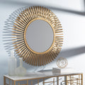 Harold Golden Metal Sunburst 40 Inch Mirror 40 H X 40 W