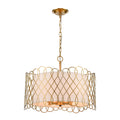 Harp Lane 21 Inch Wide 4 Light Pendant In Satin Brass 21In W X 21In D X 16In H