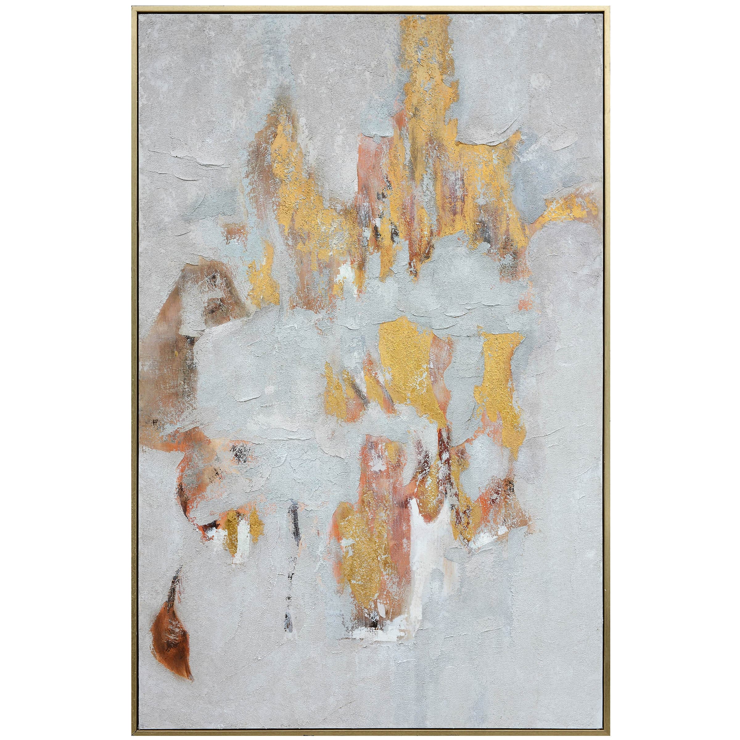 Harp Finial Gilded Echo Study Canvas Wall Art 54 W X 84 H