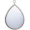 Harp Finial Haile 24 Inch Plain Beveled Glass Mirror Gold Metal Frame
