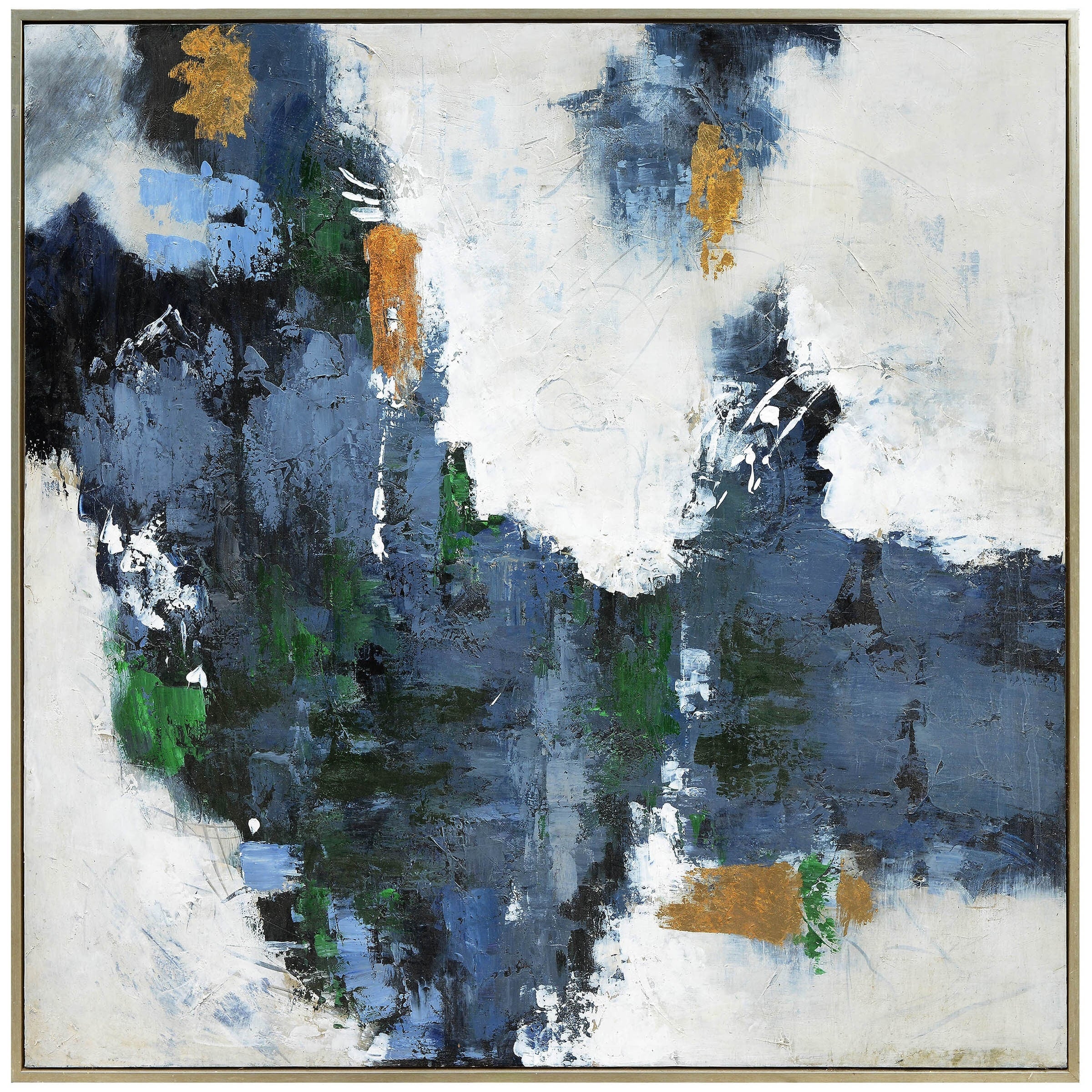 Harp Finial Midnight Drift Abstract Canvas Wall Art 60 W X 60 H