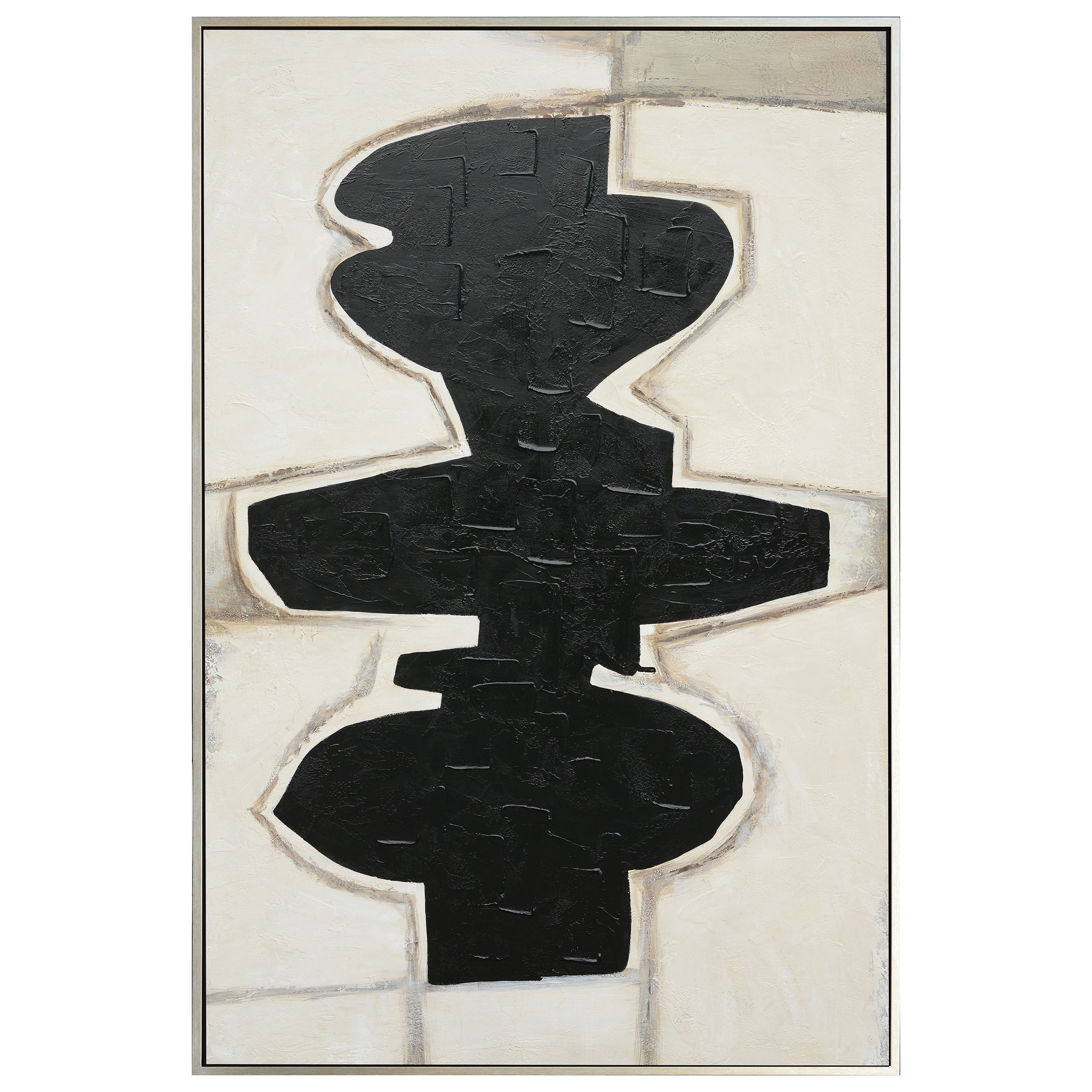 Harp Finial Monolith Balance Canvas Wall Art 48 W X 72 H