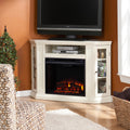 Copper Grove Lougheed Ivory Media Console Fireplace