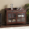 Copper Grove Waverly Mission Faux Slate Sideboard And Display Curio