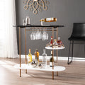 Carson Carrington Ringkobing Wine Bar Table With Glassware Storage