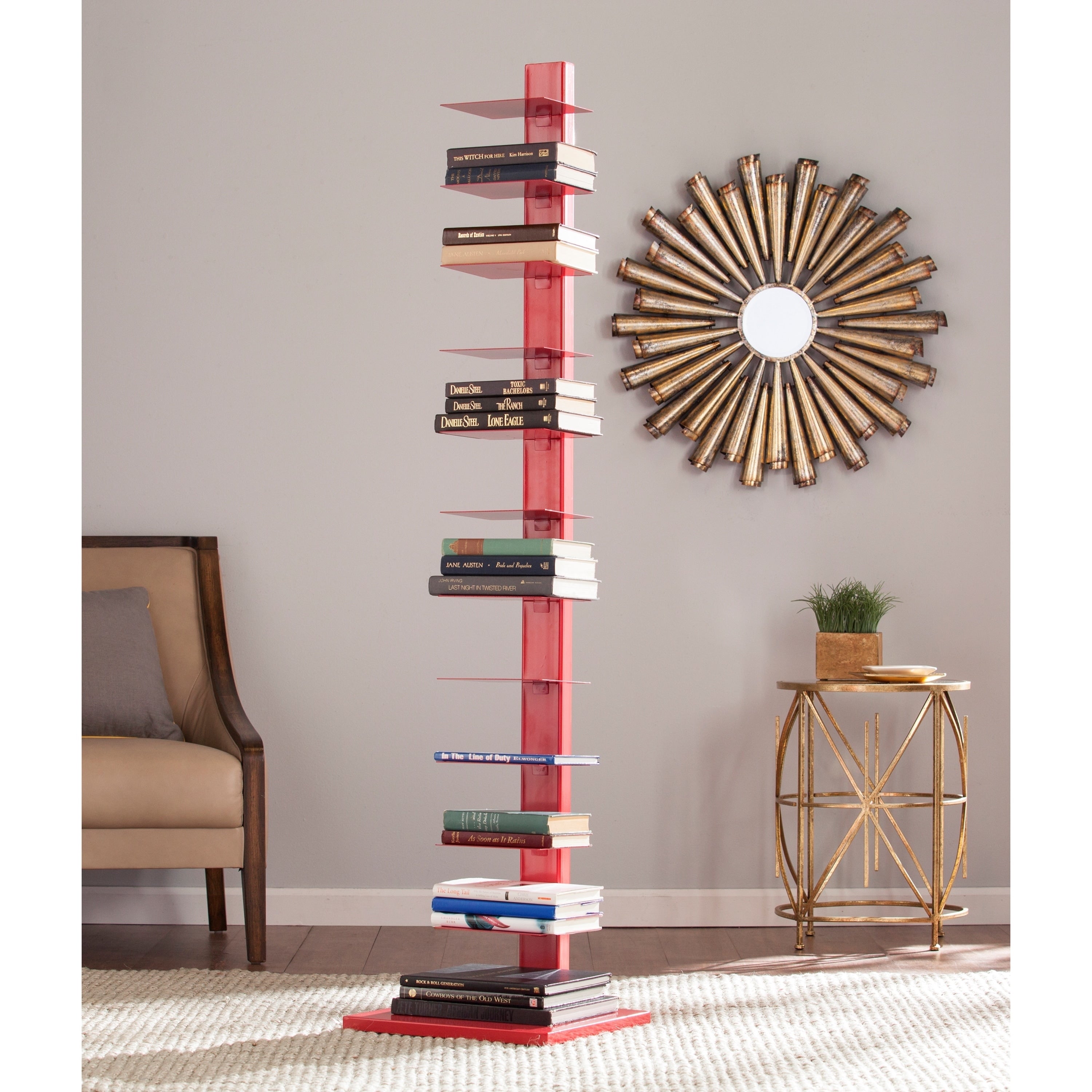 Porch Den Liberty Red Spine Tower Shelf