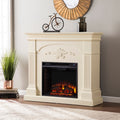 Copper Grove Mazus Ivory Electric Fireplace