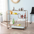 Carson Carrington Stovring Art Deco Mirrored Bar Cart