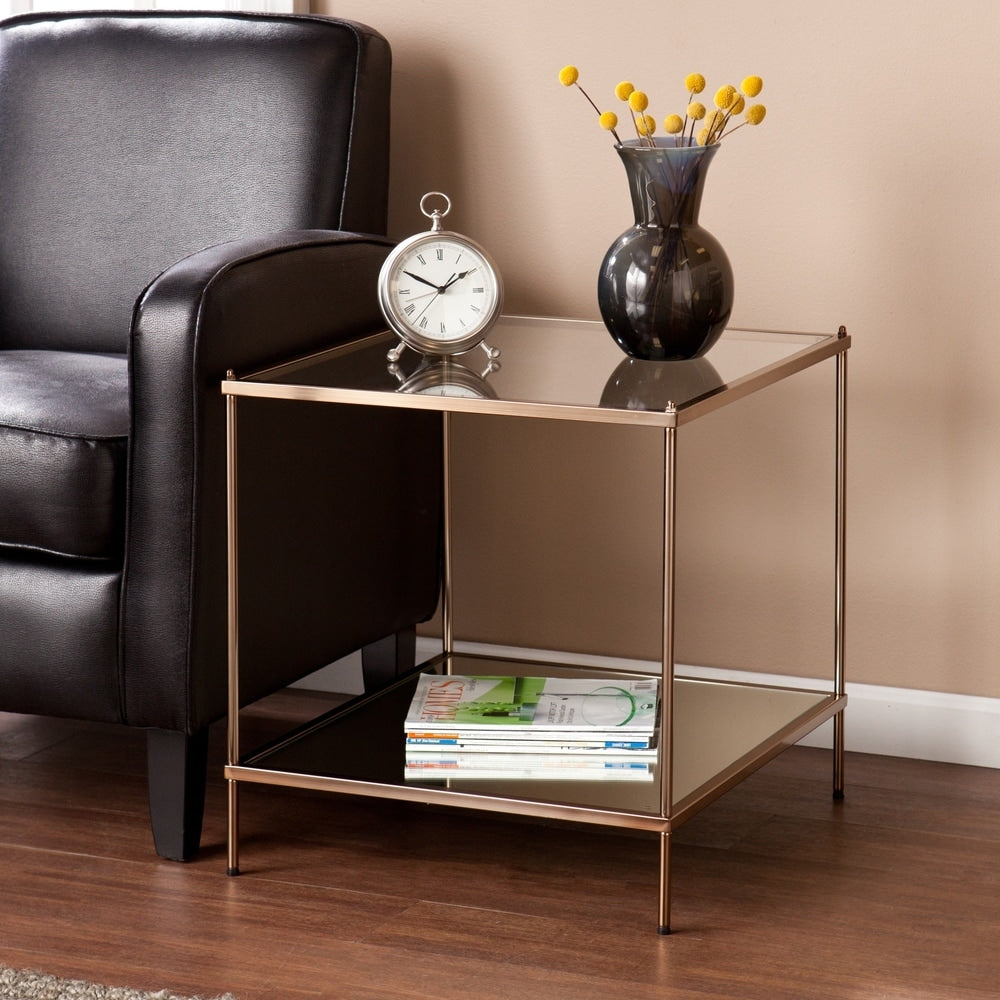 Silver Orchid Grant Glam Accent Table