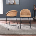 Harper Blvd Langston Coastal Natural Woven Fiber Stools