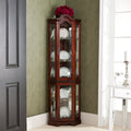 Harper Blvd Mccoy Mahogany Lighted Display Cabinet