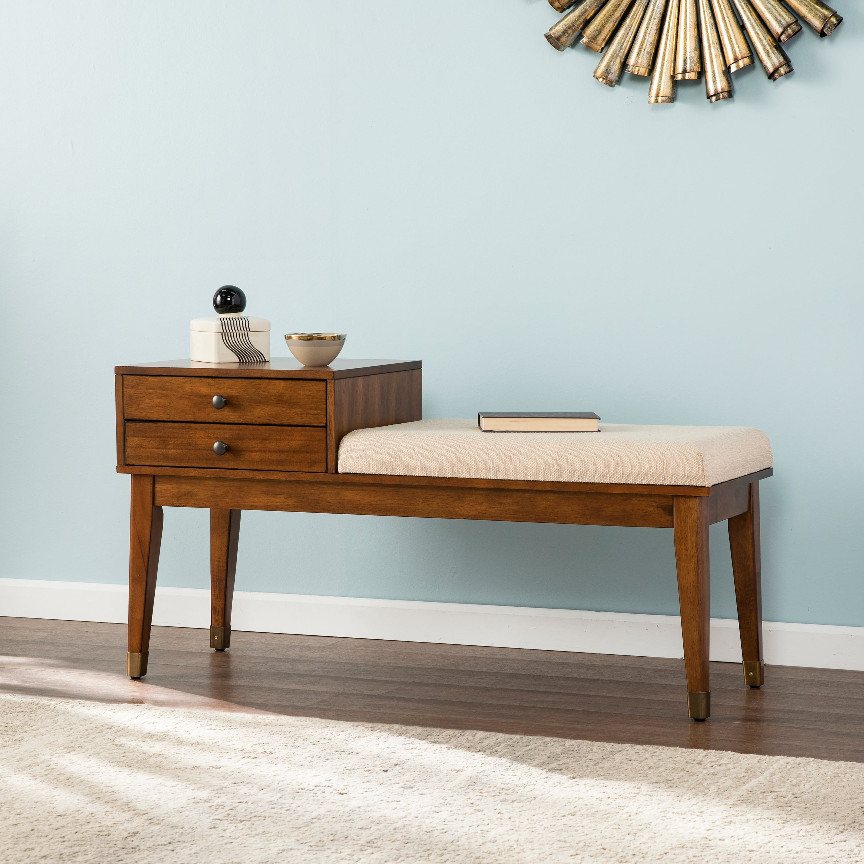 Harper Blvd Morgenstern Midcentury Modern Upholstered Storage Bench