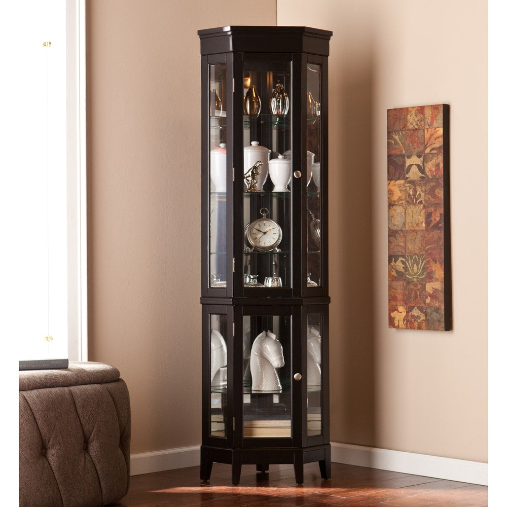 Copper Grove Bijoux Black Curio Display Cabinet