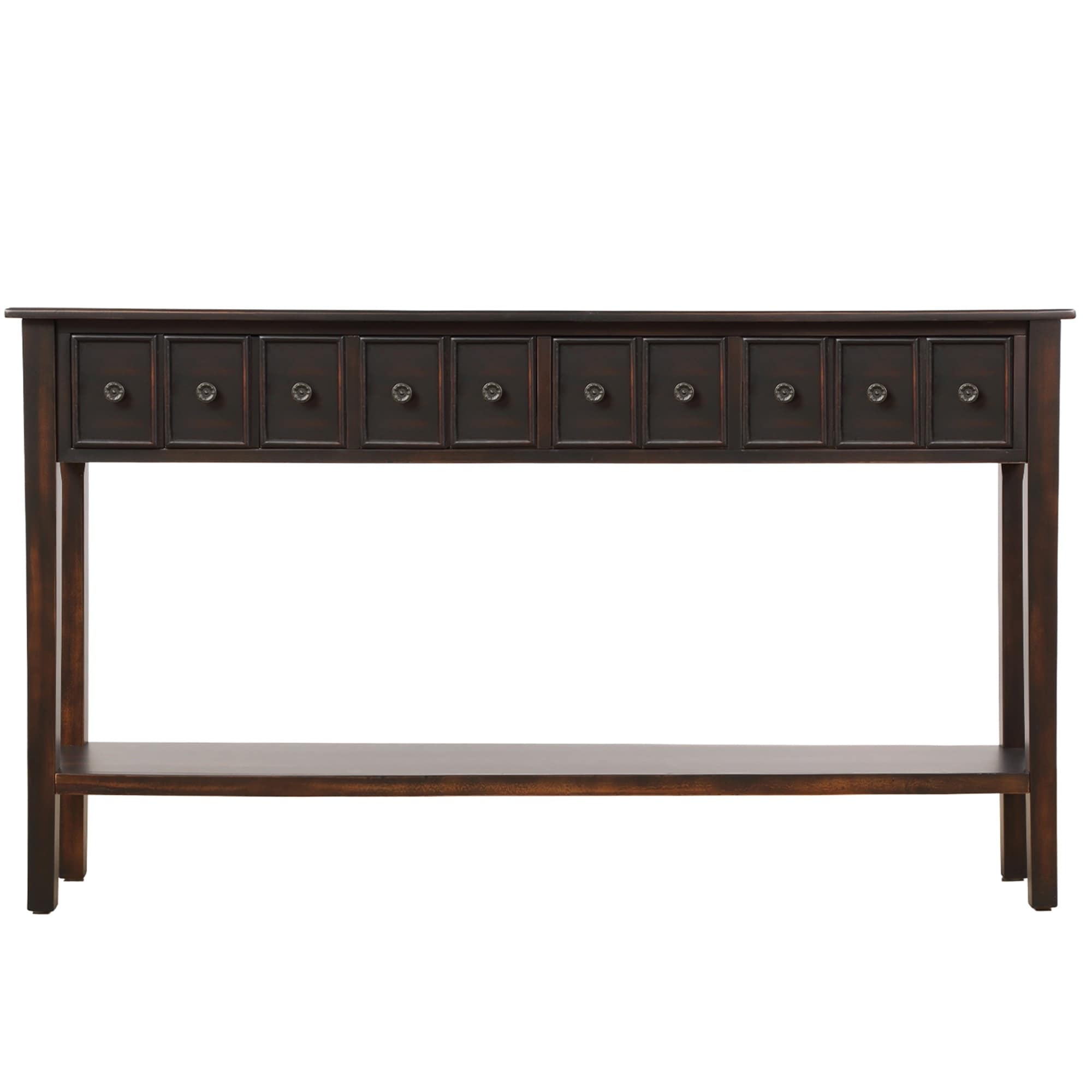 Harper Bright Designs Rustic 4 Drawers Long Entryway Console Table
