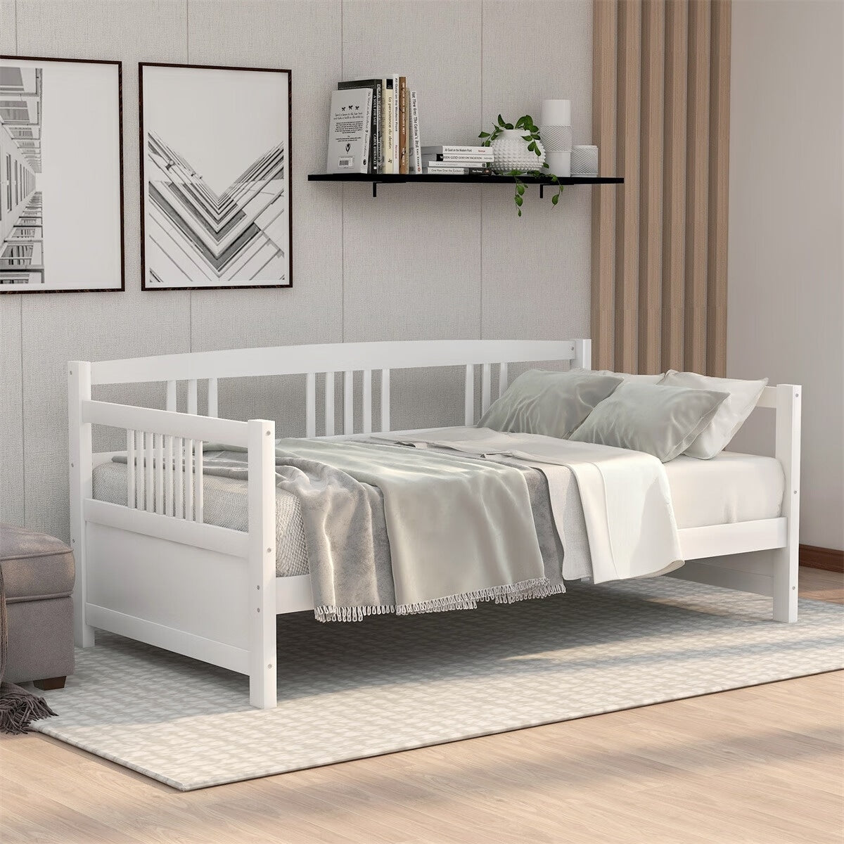 Harper Bright Designs Twin Solid Wood Daybed