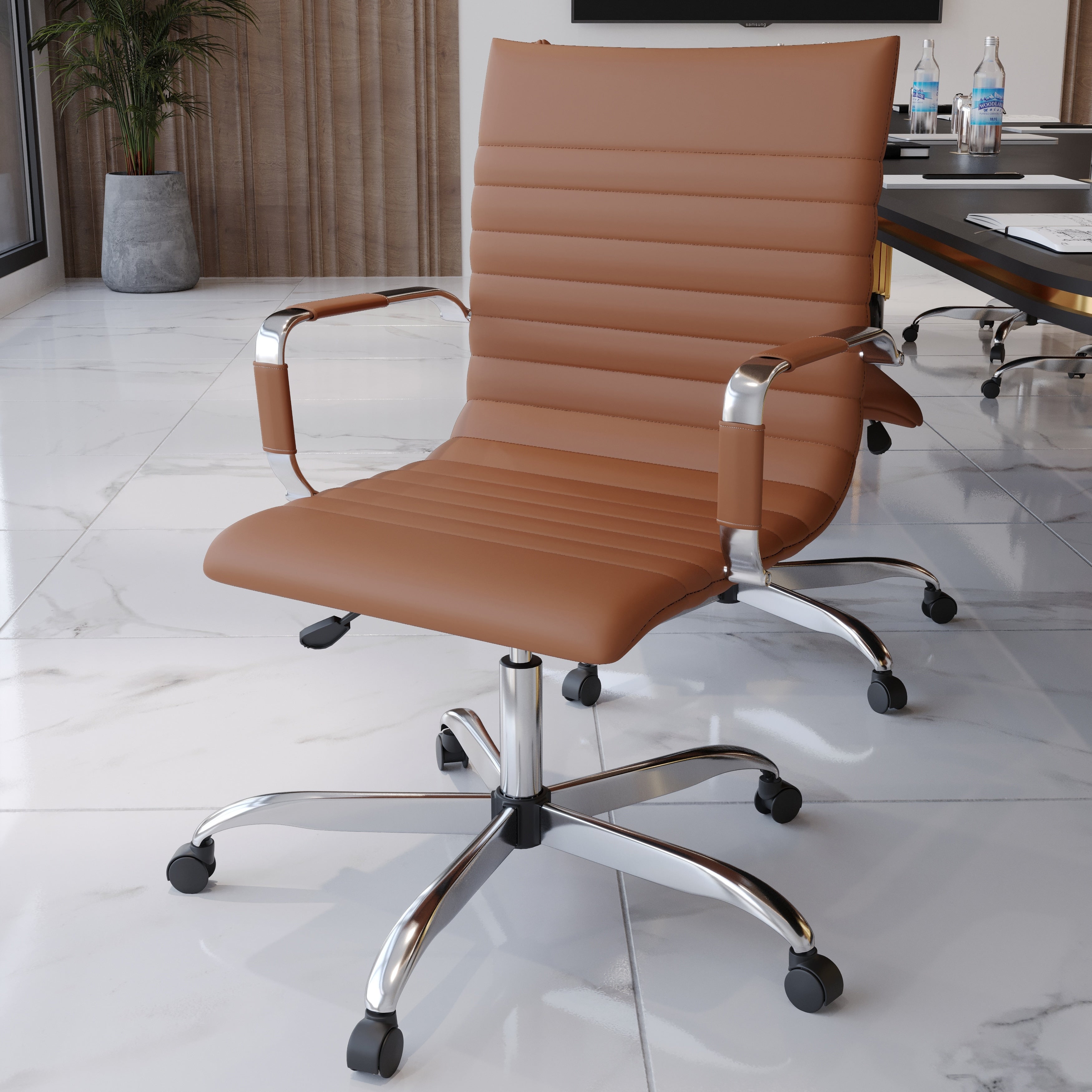 Leisuremod Harris Executive Leatherette Tilt Swivel Office Chair