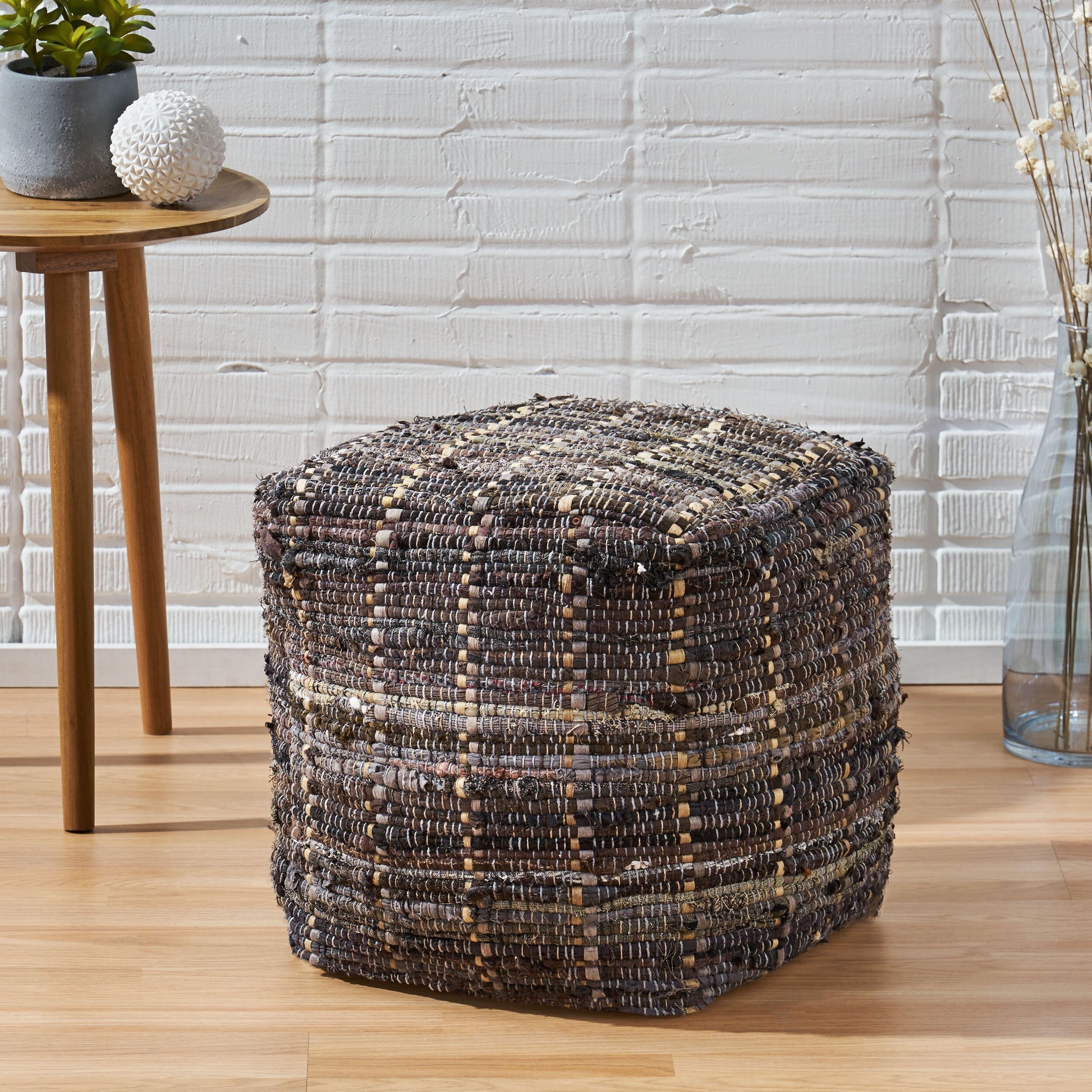 Christopher Knight Home Harris Multcolor Fabric Pouf