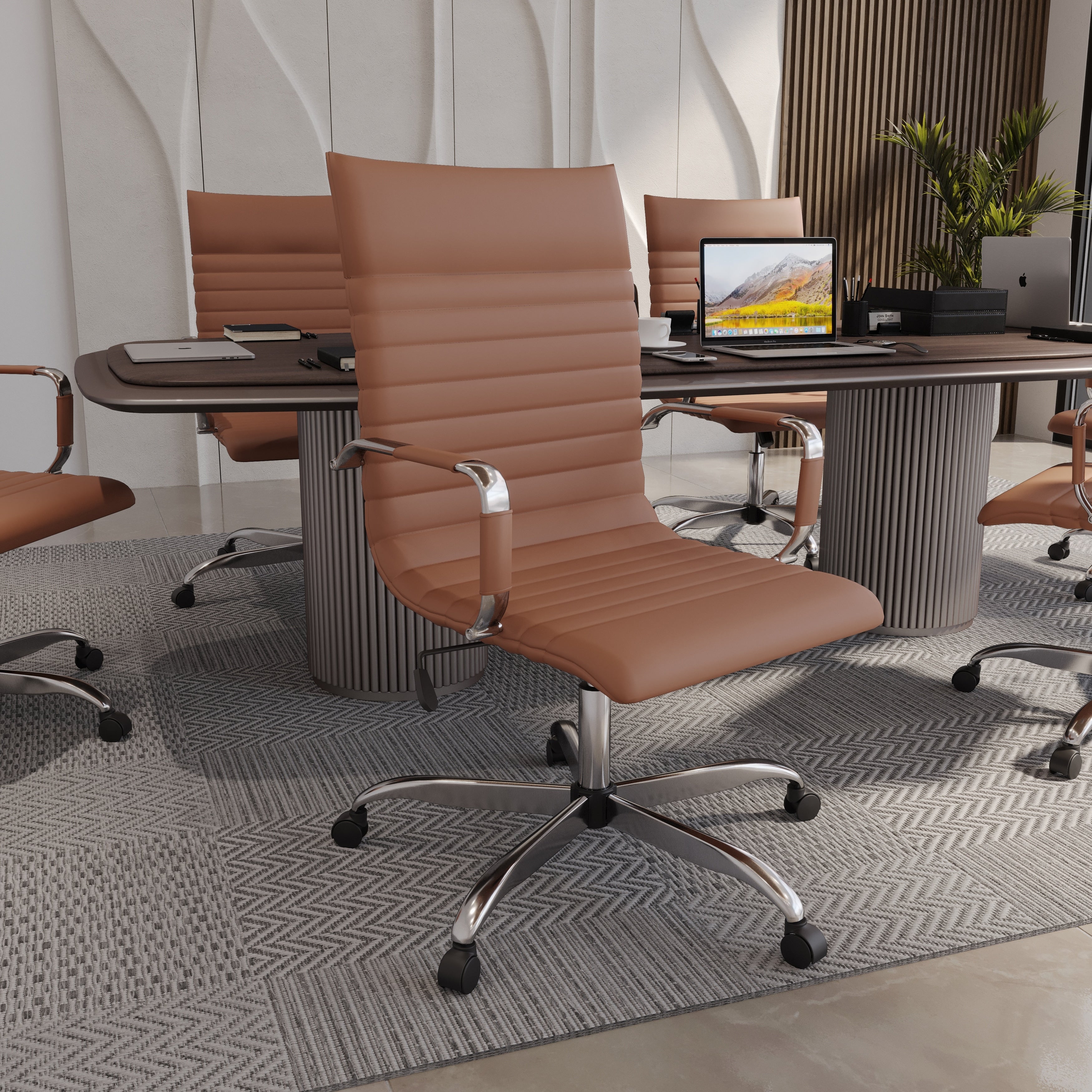 Leisuremod Harris High Back Executive Leatherette Office Chair