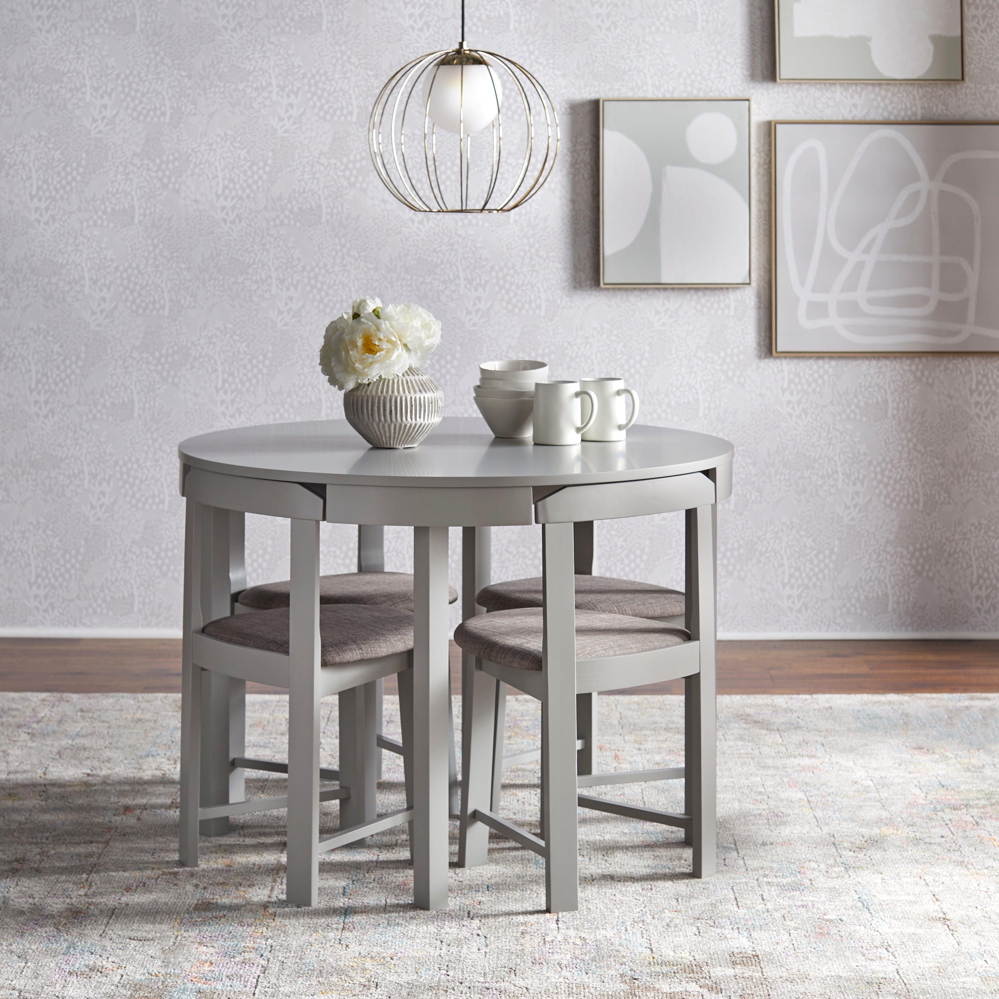 Harrisburg 5 Piece Tobey Compact Round Dining Set