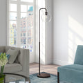 Harrison Arc Blackened Bronze Floor Lamp