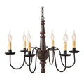 Harrison Chandelier In Espresso With Salem Brick 19 X 26.75 X 26.75 Inches