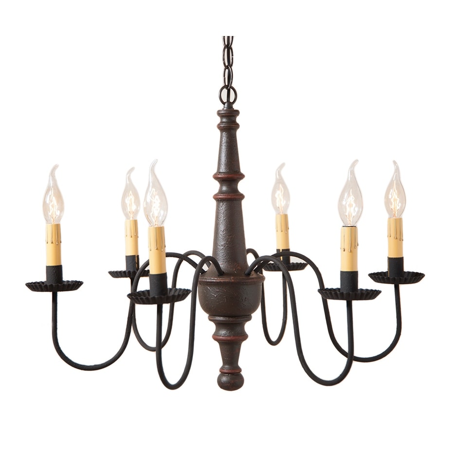 Harrison Chandelier In Espresso With Salem Brick 19 X 26.75 X 26.75 Inches