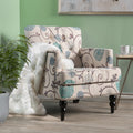 Harrison Floral Fabric Tufted Club Chair By Christopher Knight Home