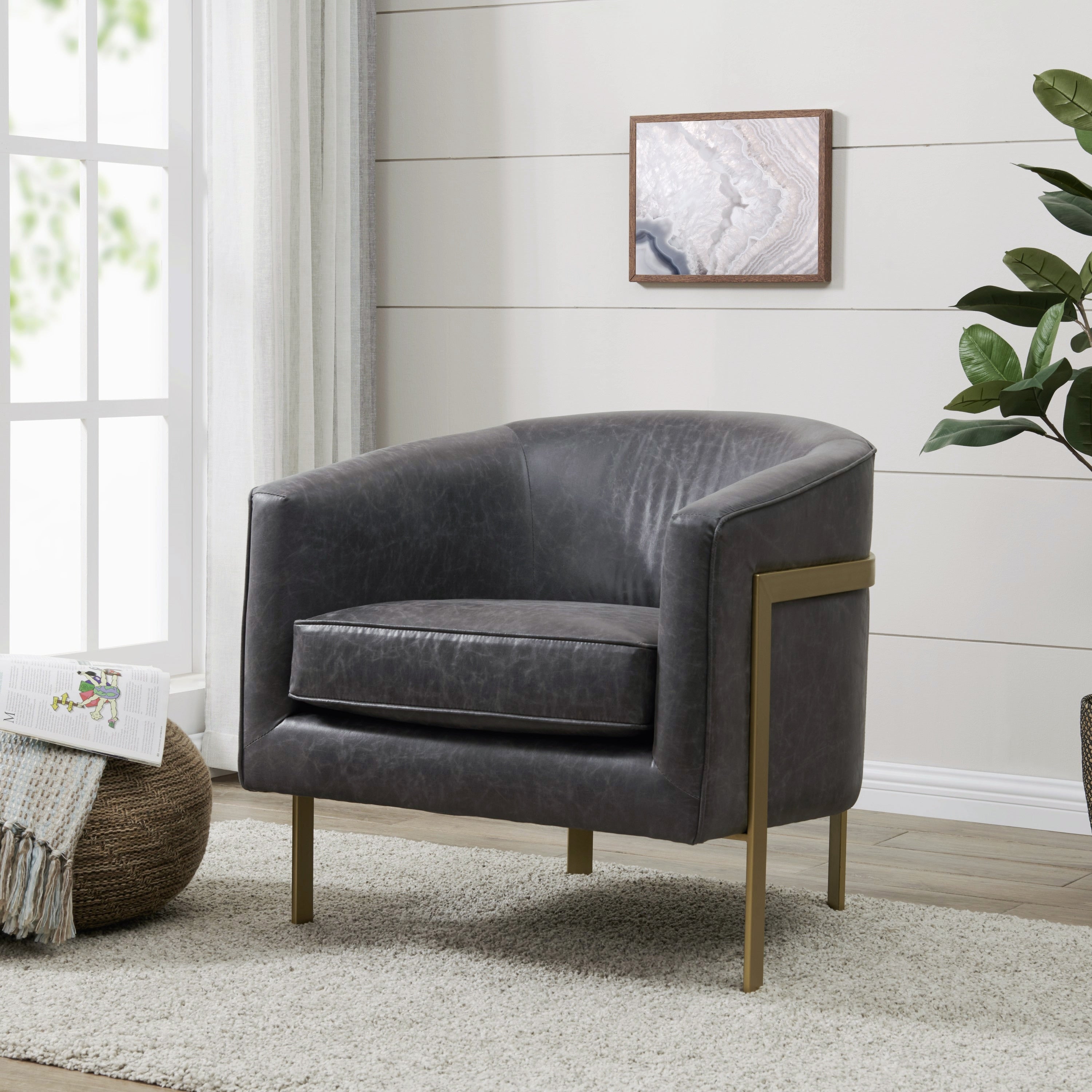 Harrod Bonded Leather Accent Chair
