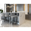 Hart Grey Velvet Bar Stool