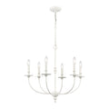 Hartford 25 Inch Wide 6 Light Chandelier In Farmhouse White