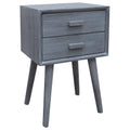Hartford Two Drawer Side Table Light Walnut