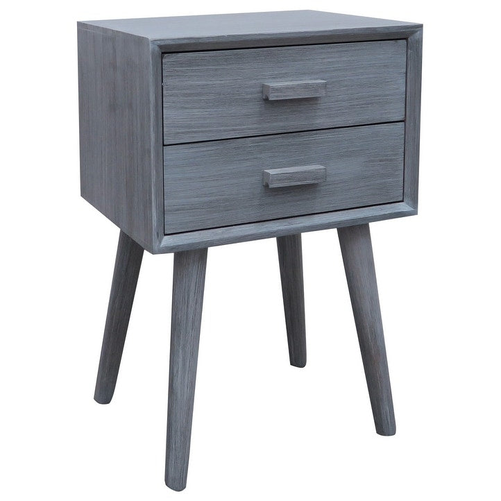 Hartford Two Drawer Side Table Light Walnut