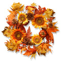 National Tree Company Harvest Accessories Fabric 22 Inch Sunflower And Pumpkin Wreath