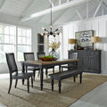 Harvest Home Chalkboard 6 Piece Rectangular Table Set
